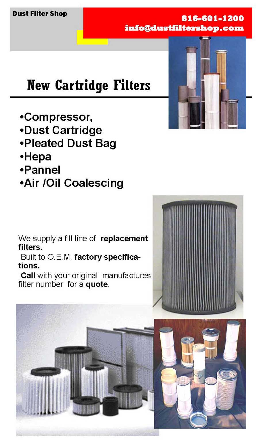 new cartridge filters